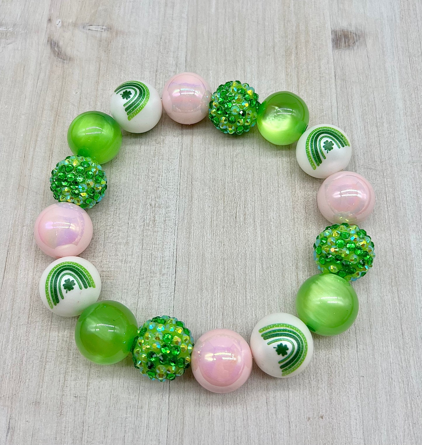 St. Patrick's Day Green Rainbow Necklace