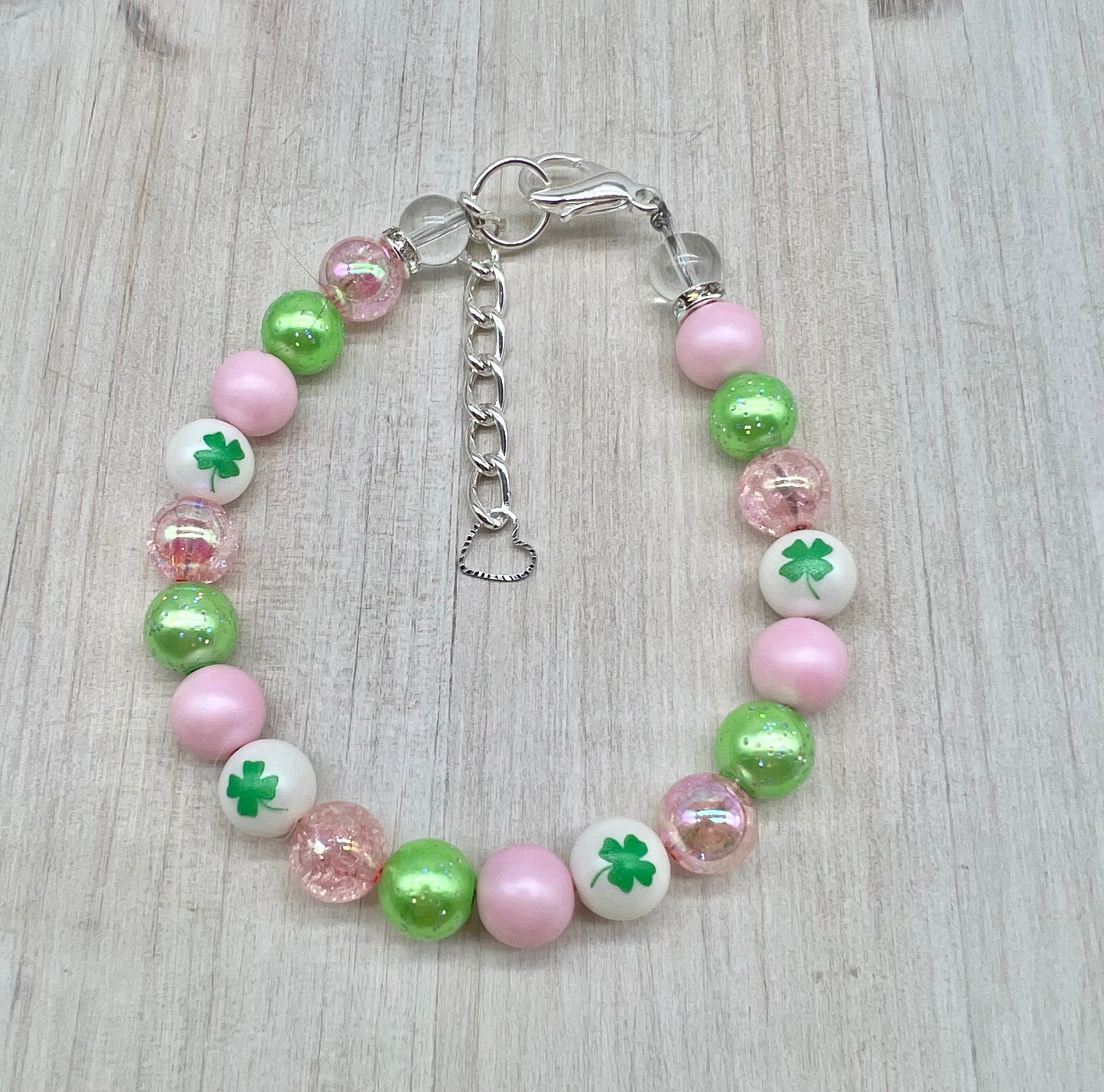 Mini Shamrock Pink Necklace