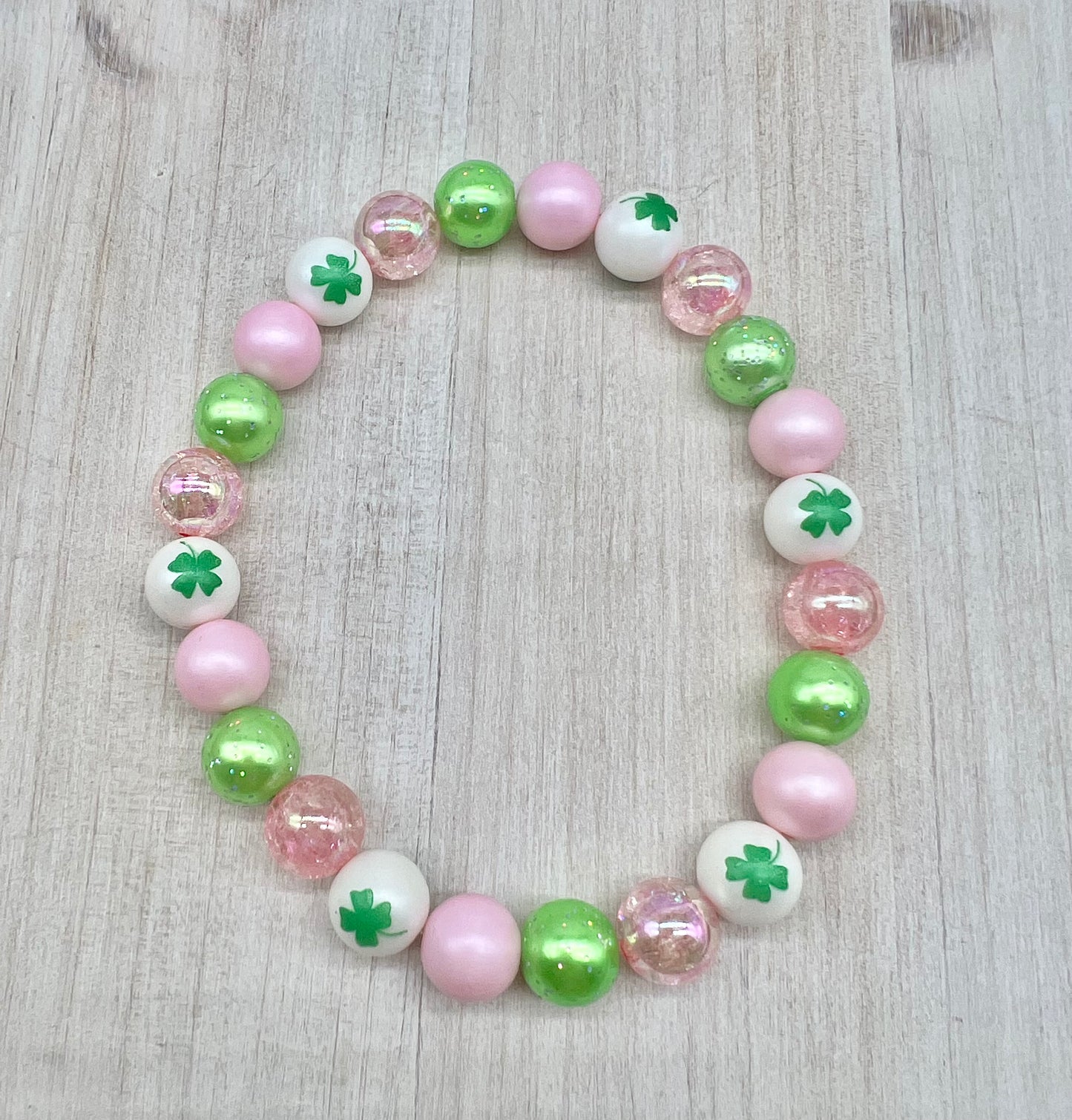 Mini Shamrock Pink Necklace