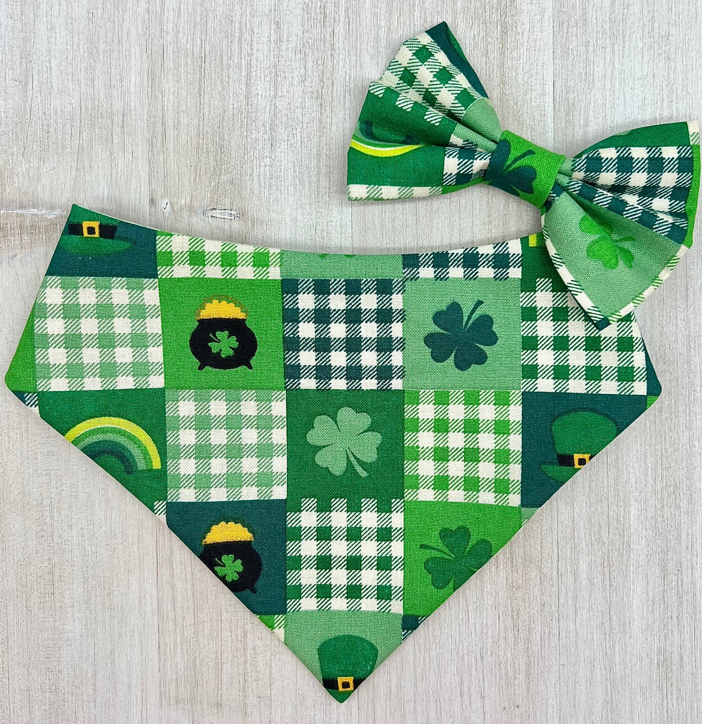 Pot of Gold Bandana-Bow Combo
