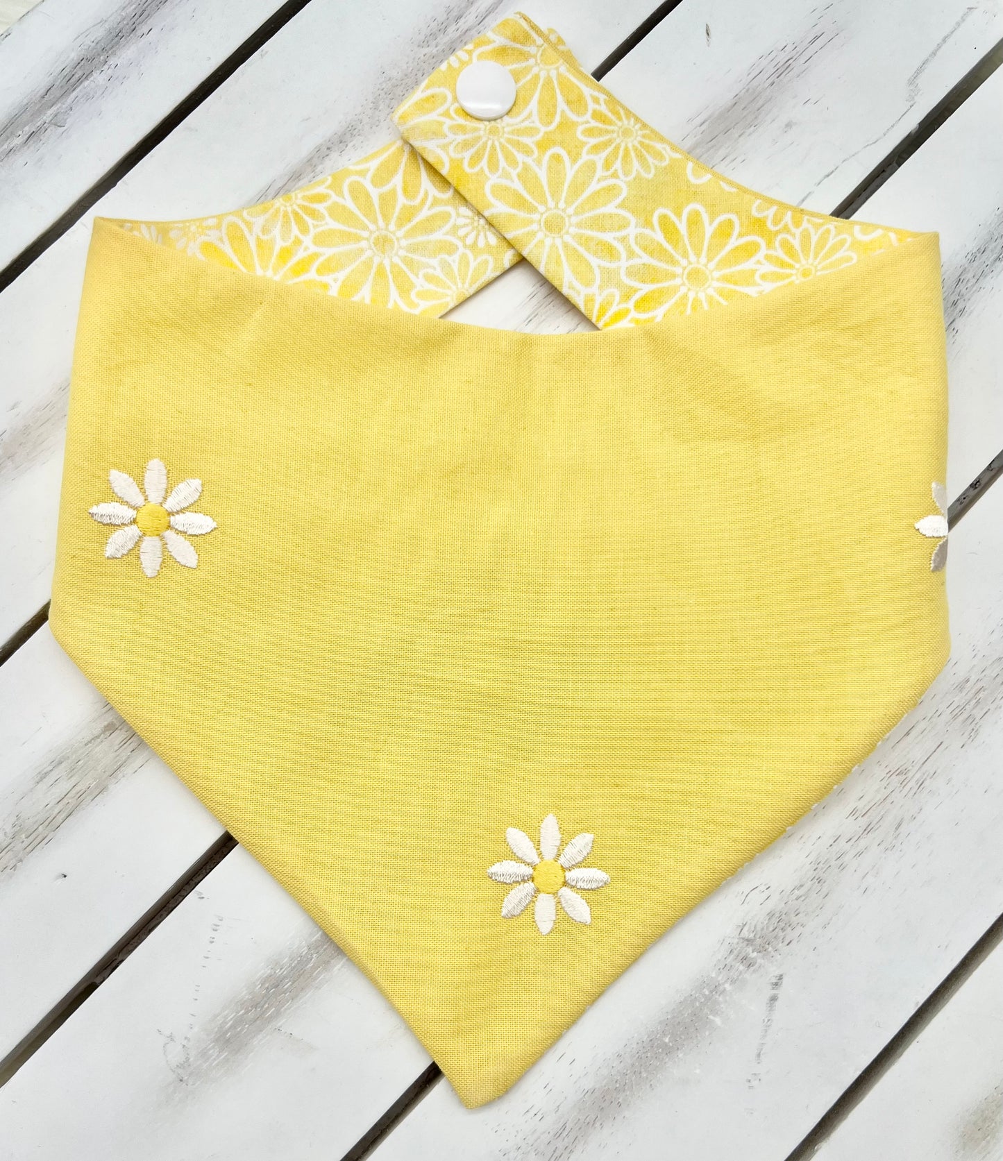 Reversible Yellow Daisy Bandana