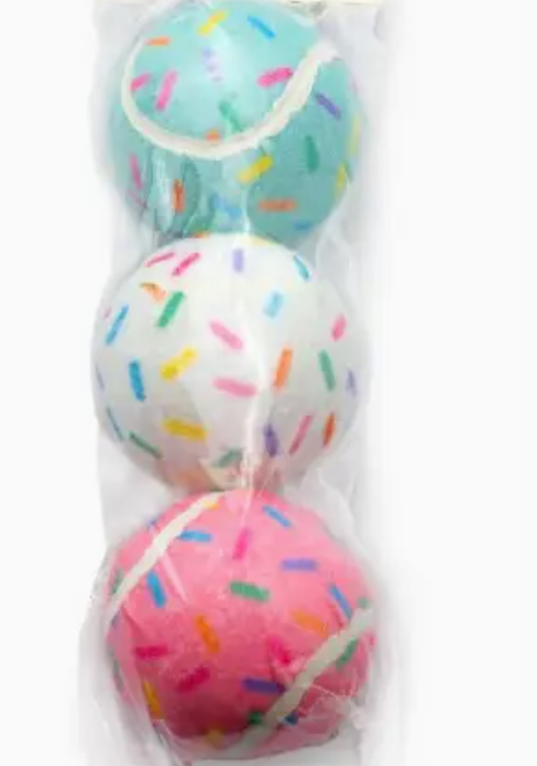 Large Tennis Balls with Sprinkles