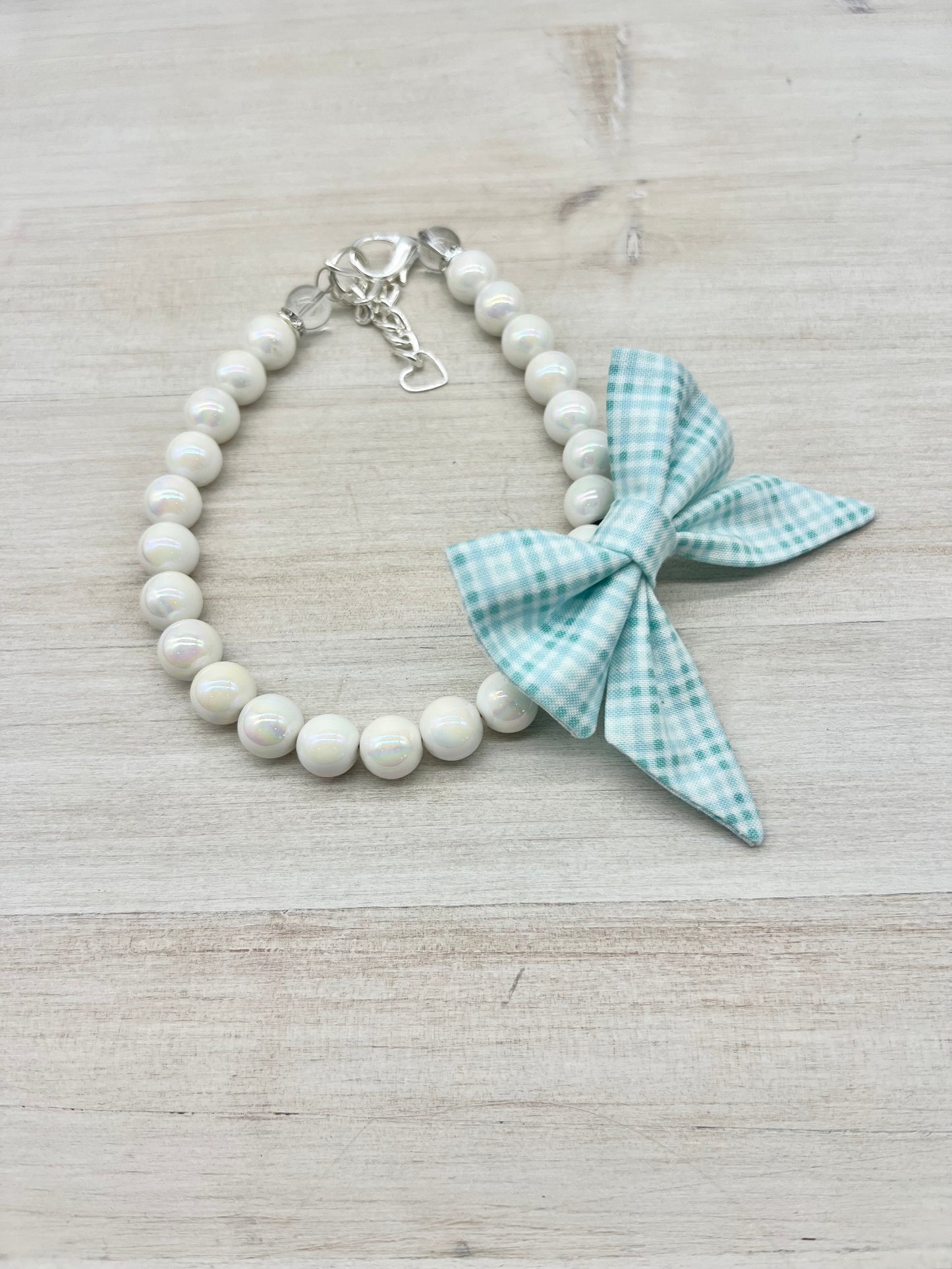 Mini White Pearls - Choose your own bow