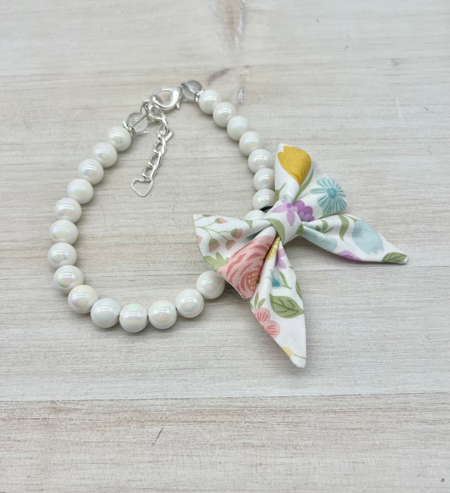 Mini White Pearls - Choose your own bow