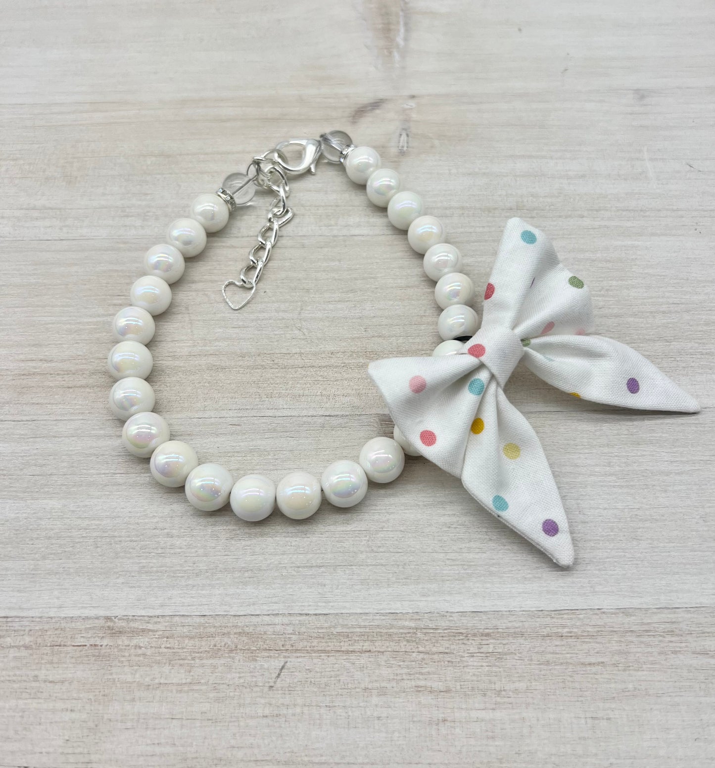 Mini White Pearls - Choose your own bow