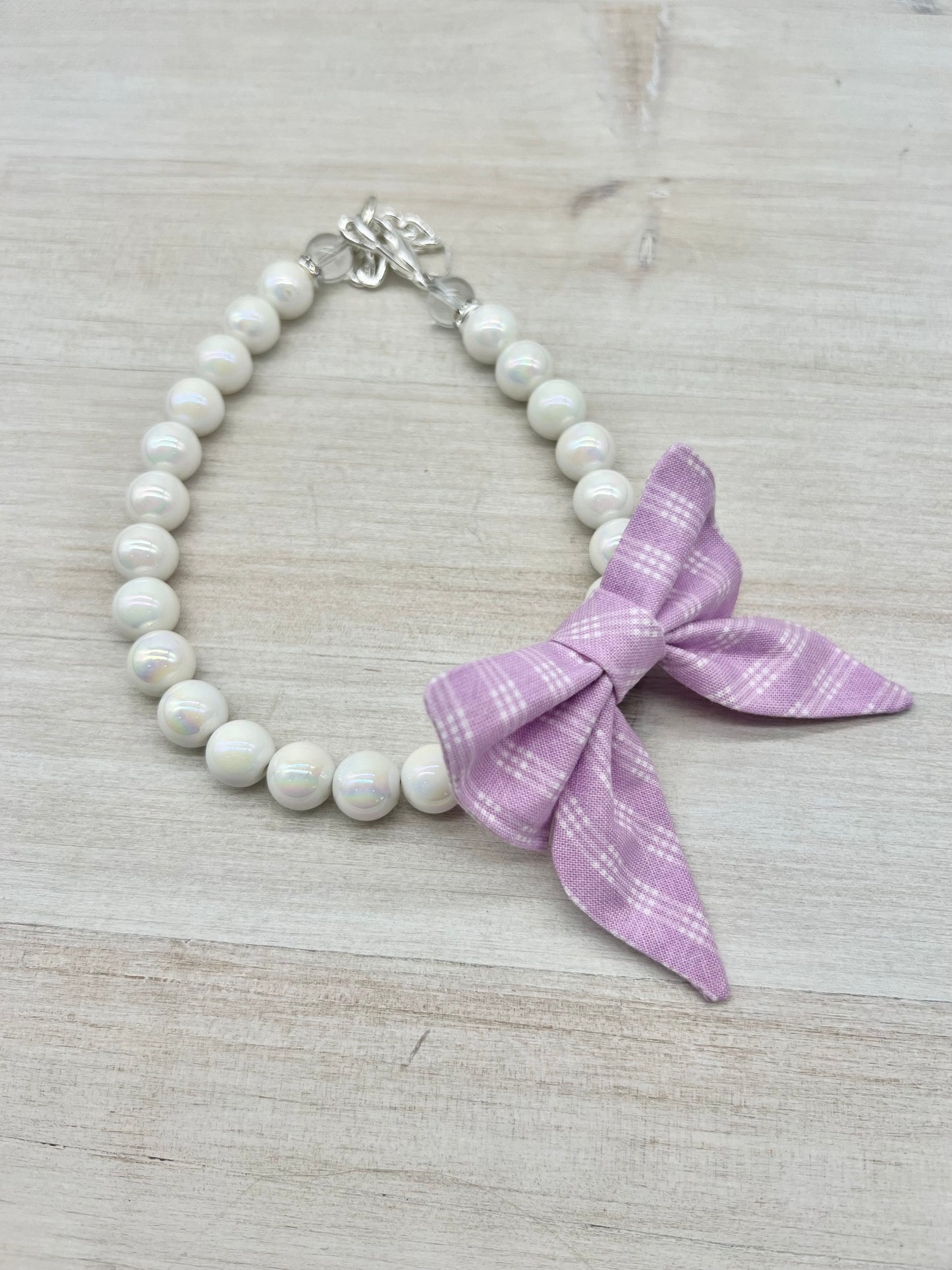 Mini White Pearls - Choose your own bow