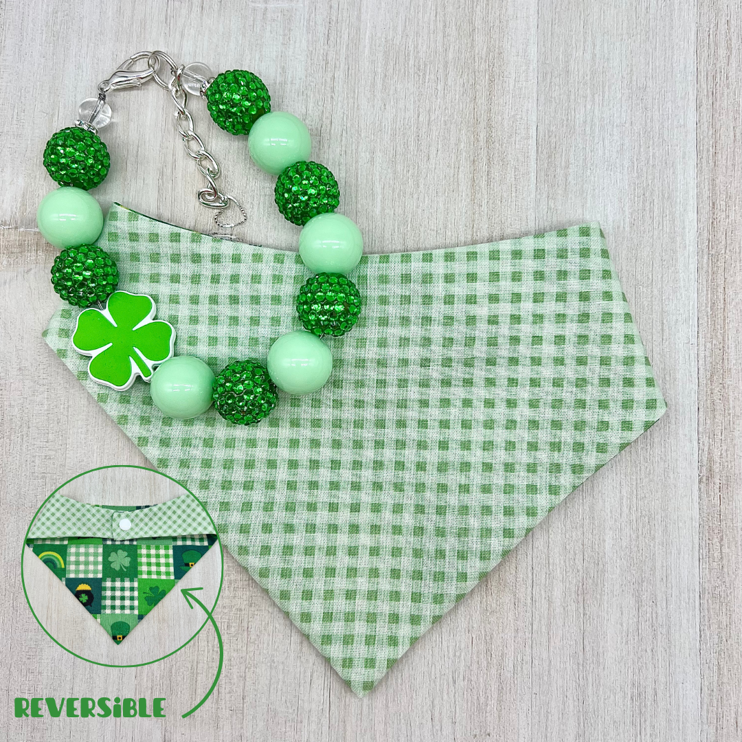 Lucky Shamrock Bandana-Necklace Bundle