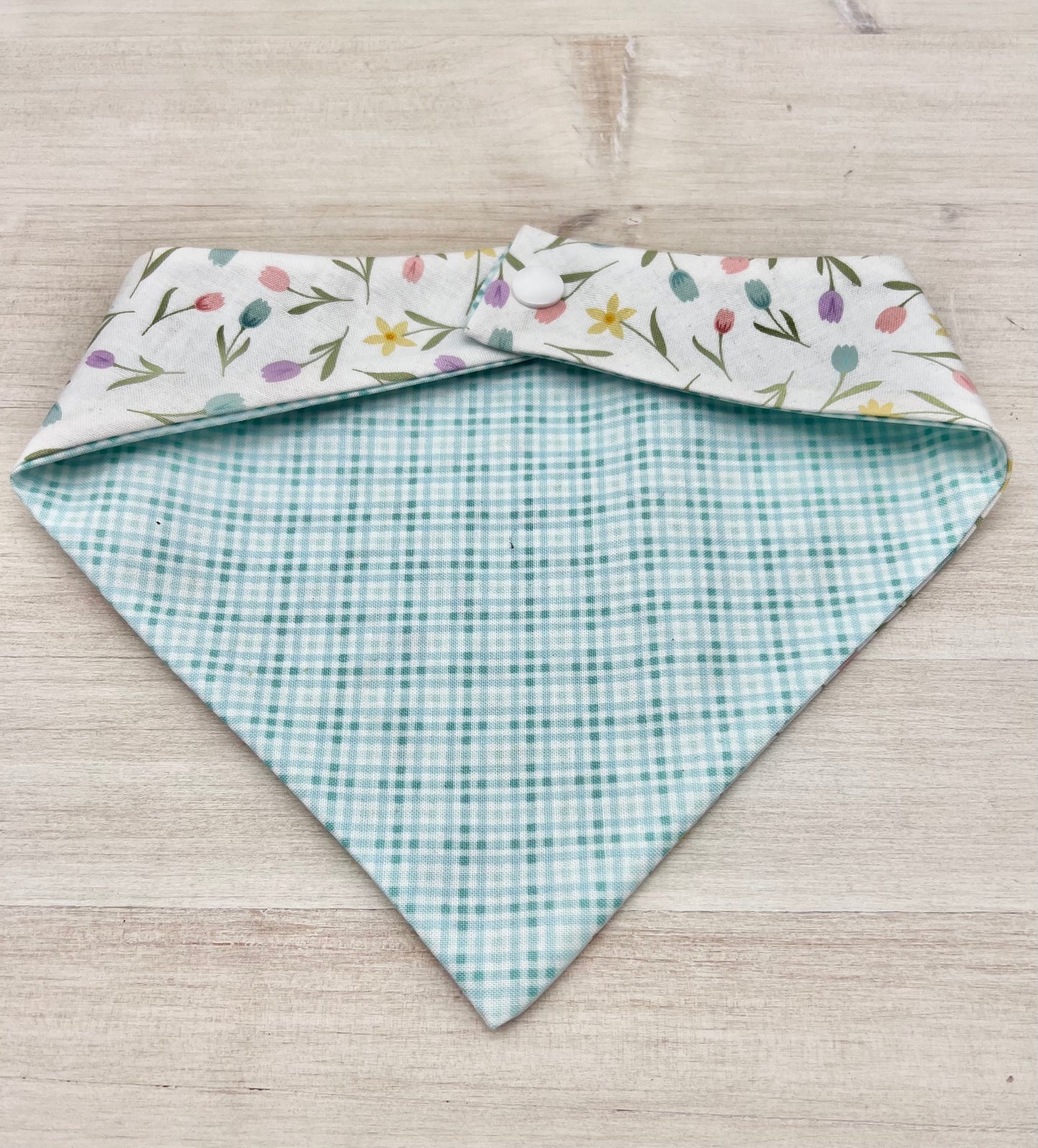 Reversible Spring Tulips Bandana