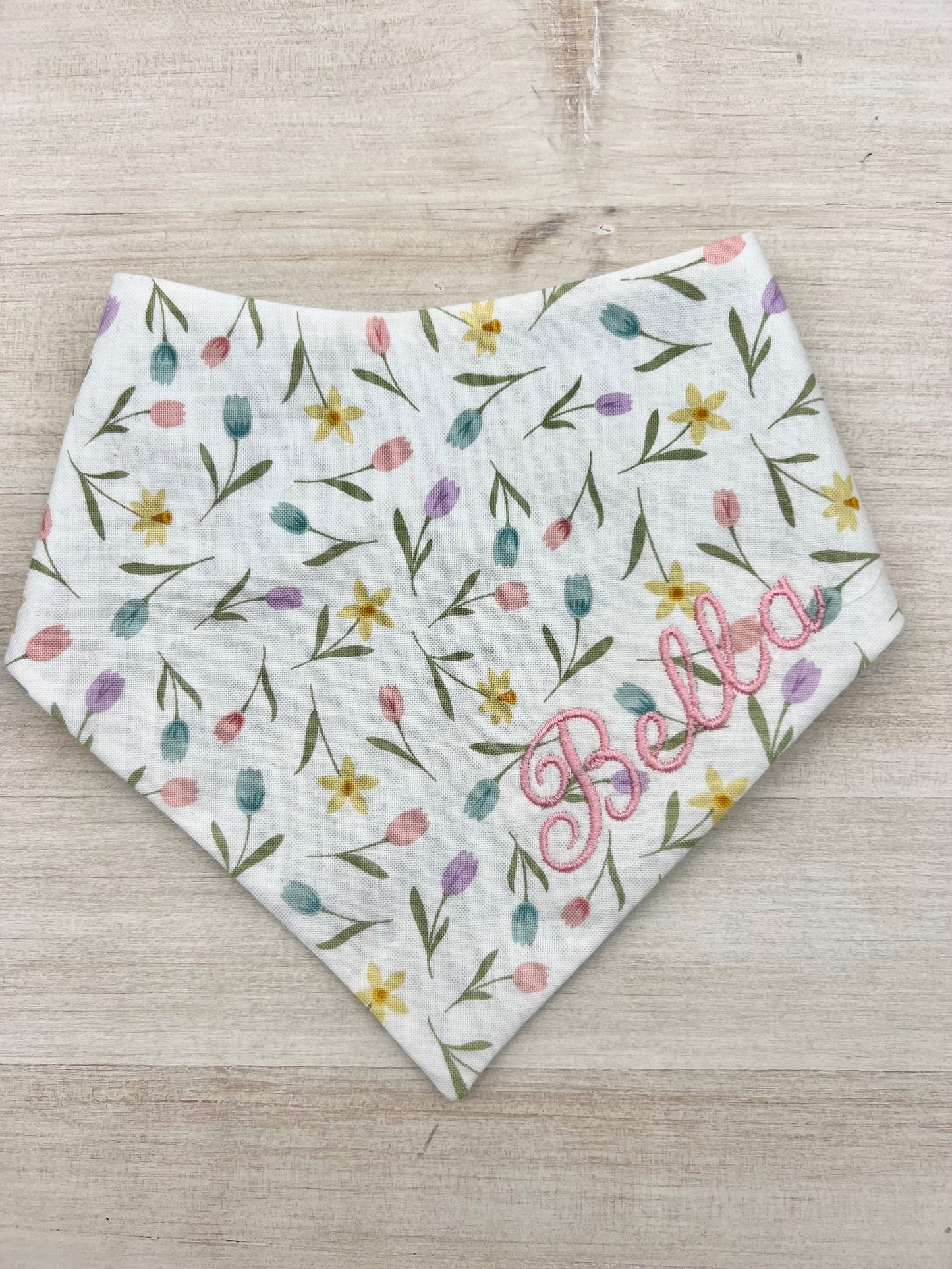 Reversible Spring Tulips Bandana