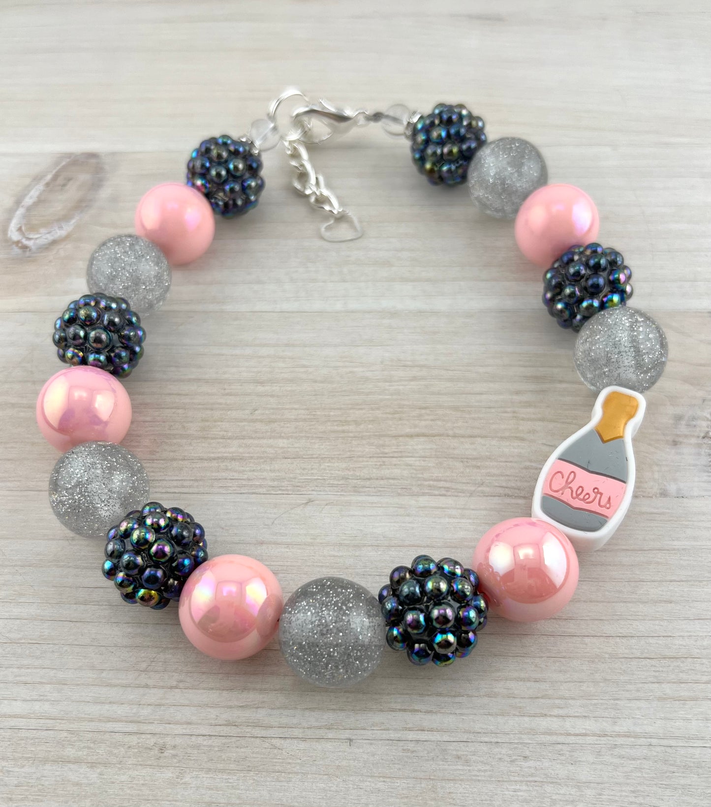 CHAMPAGNE TOAST DOG NECKLACE