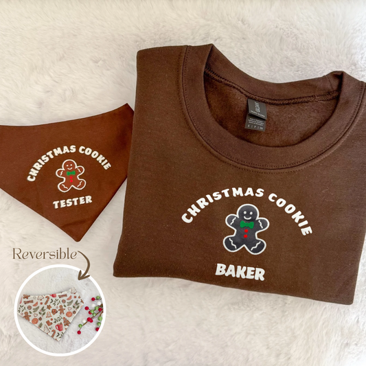 GINGERBREAD SWEATSHIRT & REVERSIBLE BANDANA BUNDLE