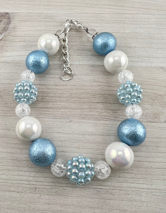 FROSTED PEARL DOG NECKLACE