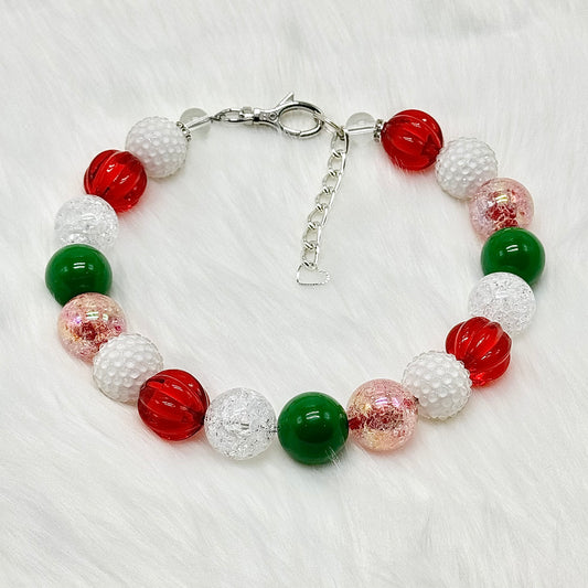 Pink Holiday Pup Cup Necklace