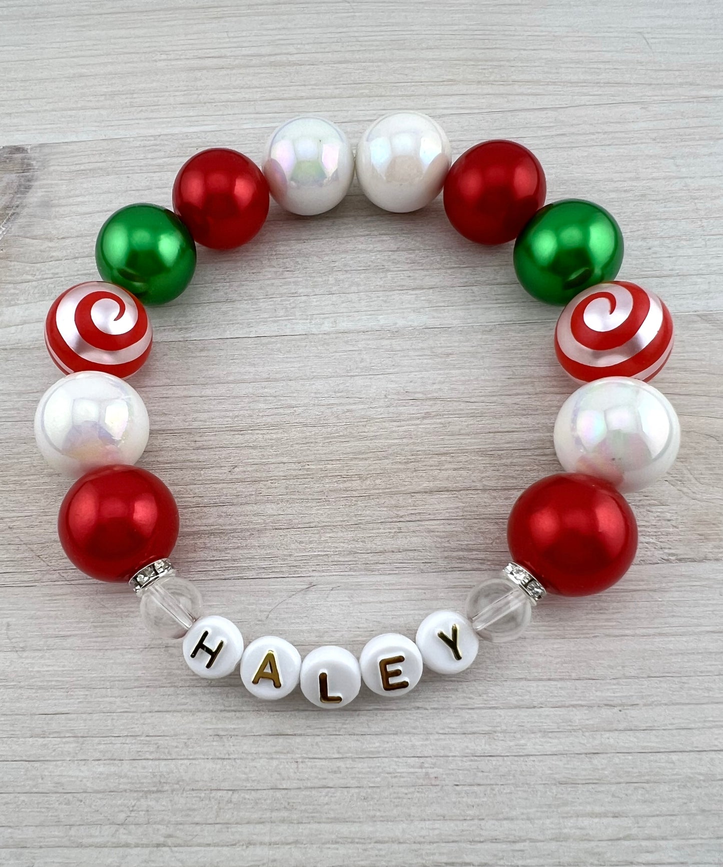 JINGLE BELL SWIRL NAME DOG NECKLACE