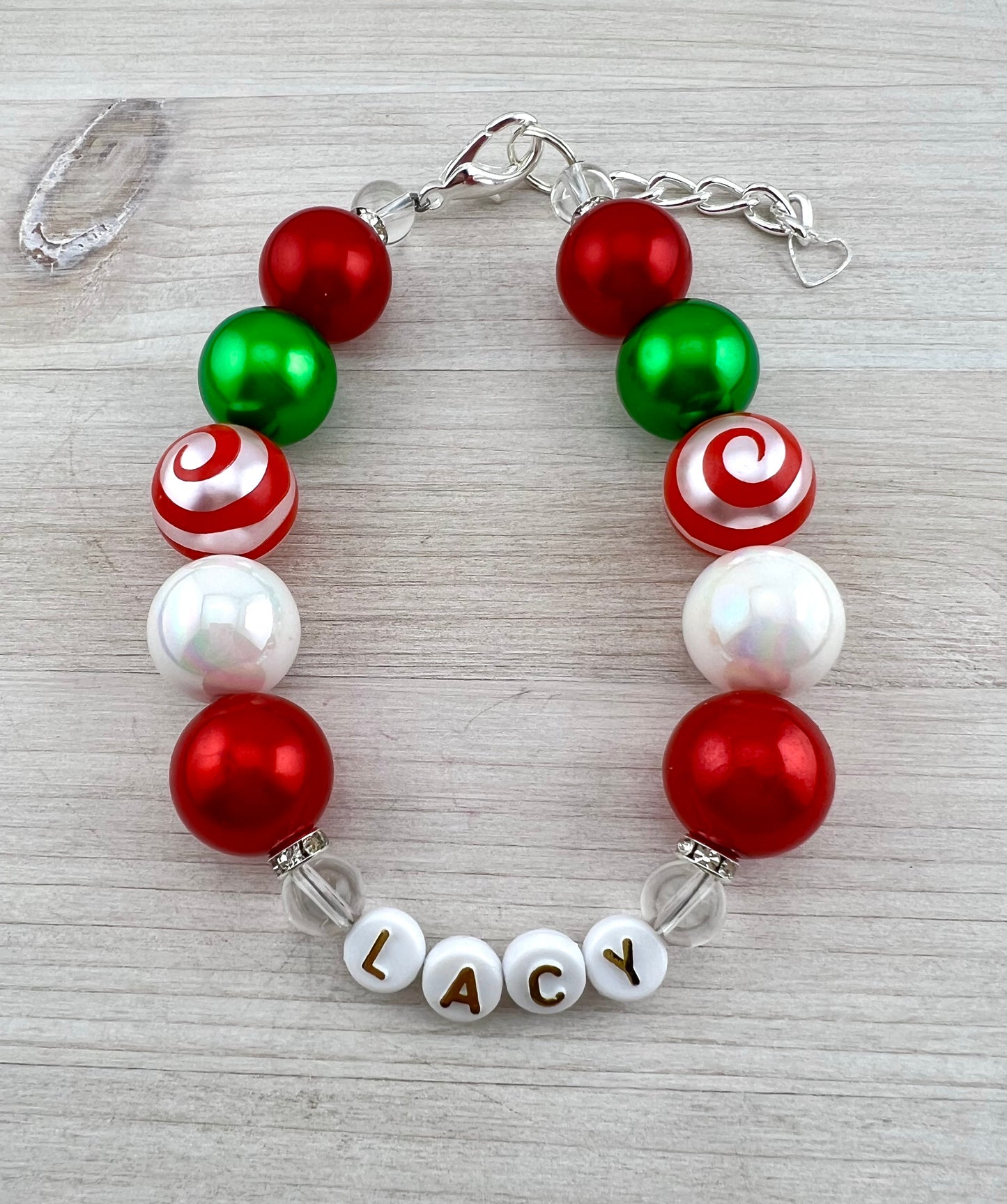 JINGLE BELL SWIRL NAME DOG NECKLACE