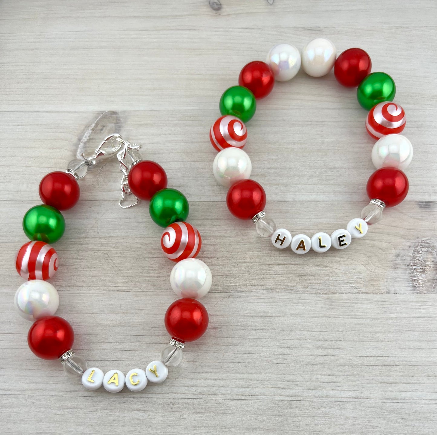JINGLE BELL SWIRL NAME DOG NECKLACE