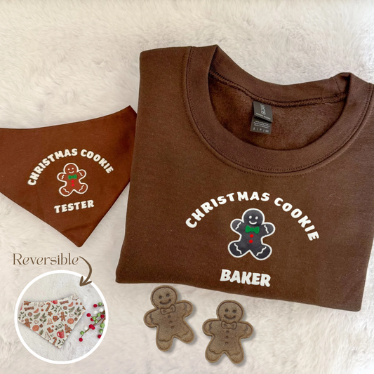 GINGERBREAD SWEATSHIRT, TREATS, & REVERSIBLE BANDANA BUNDLE