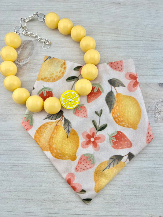 Citrus & Blossoms Bandana & Necklace Bundle