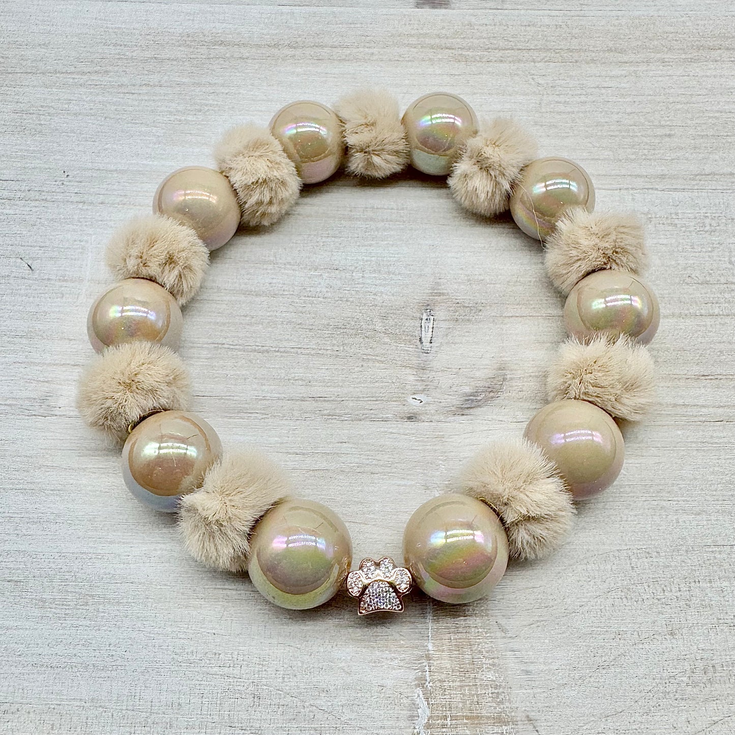 Trendy Fluffy Spacer Brown Miracle Necklace