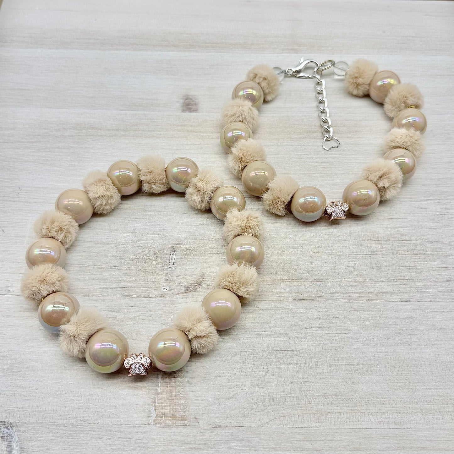 Trendy Fluffy Spacer Brown Miracle Necklace