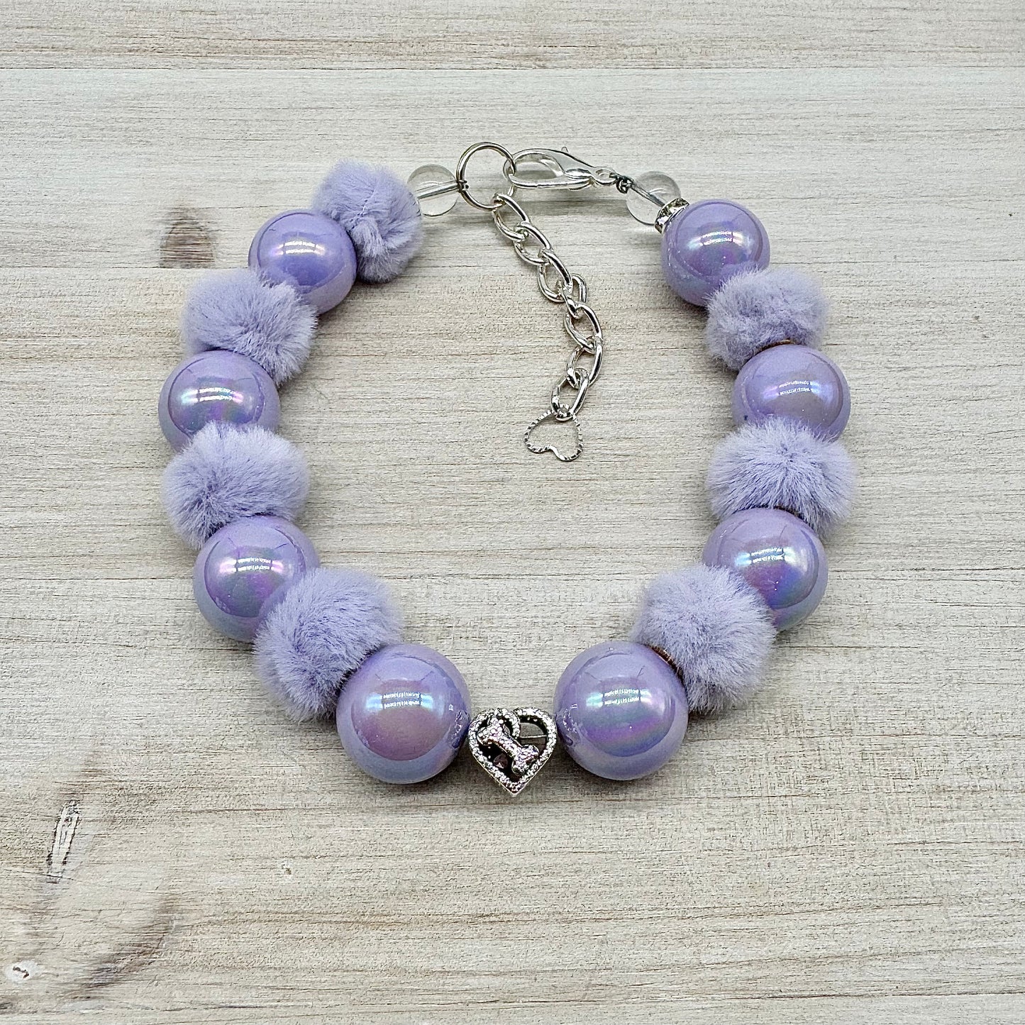 Trendy Fluffy Spacer Purple Miracle Necklace