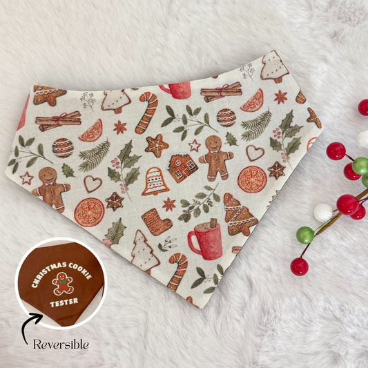 GINGERBREAD REVERSIBLE BANDANA