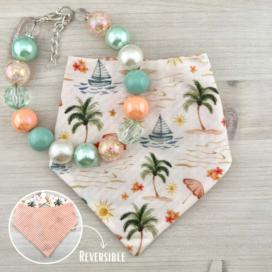 Beach Day Bandana & Necklace Bundle