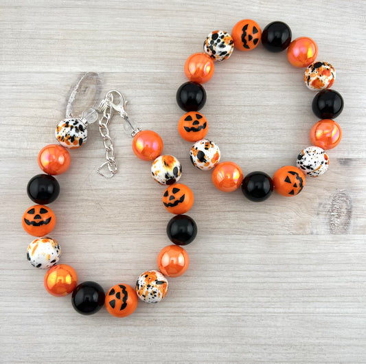 SPOOKY JACK DOG NECKLACE