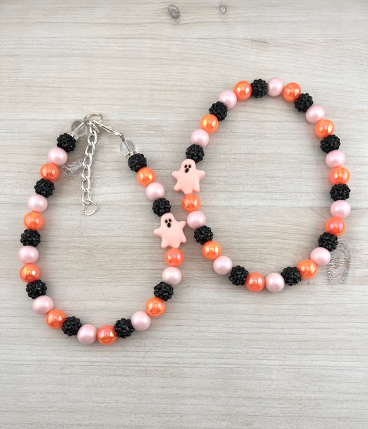 MINI GHOST GLAM DOG NECKLACE