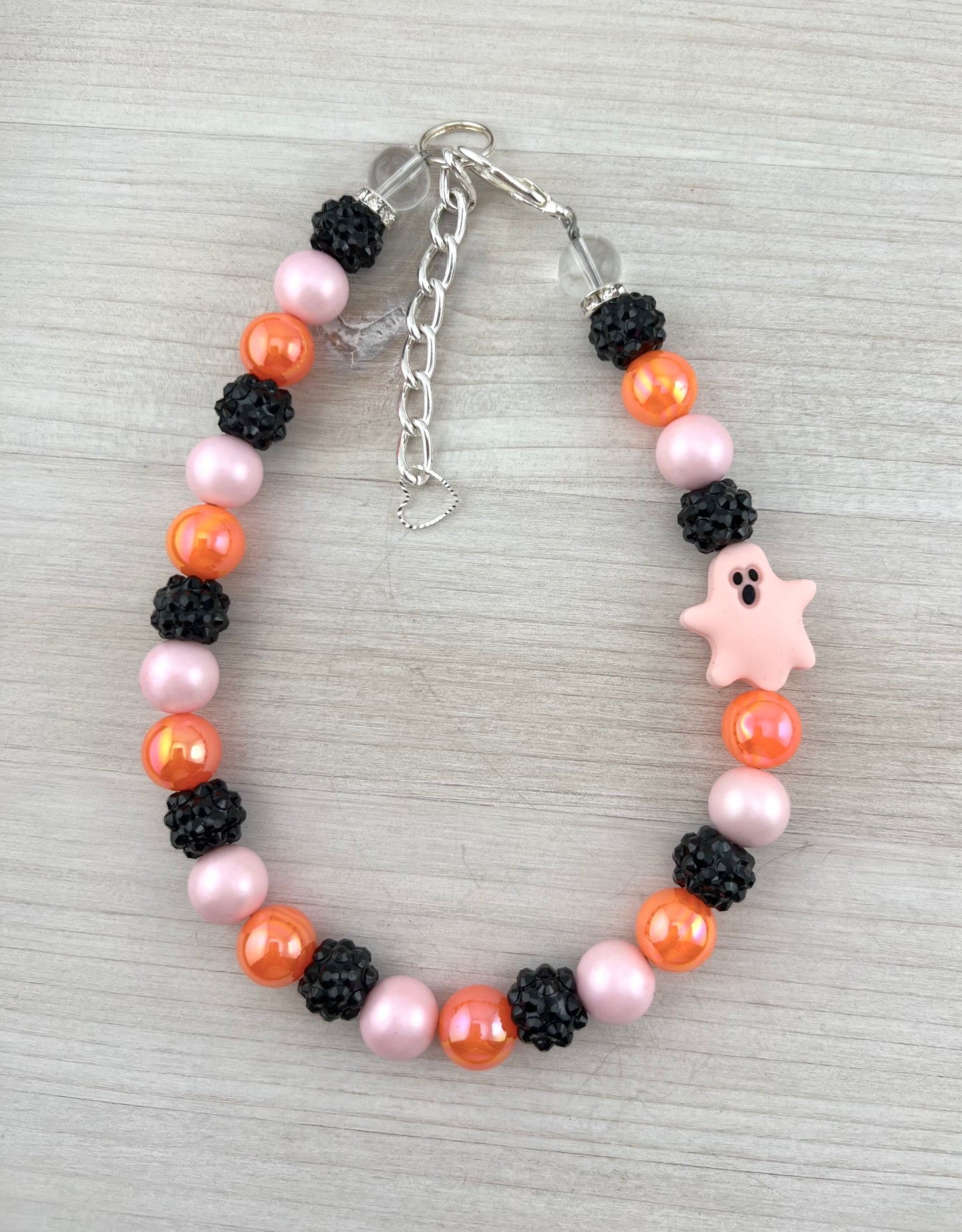 MINI GHOST GLAM DOG NECKLACE