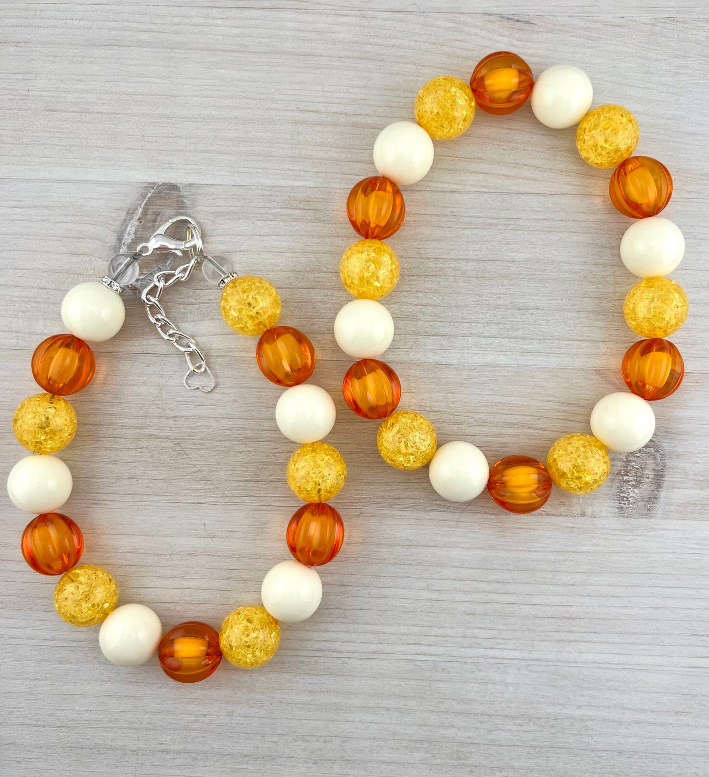CANDY CORN CUTIE DOG NECKLACE