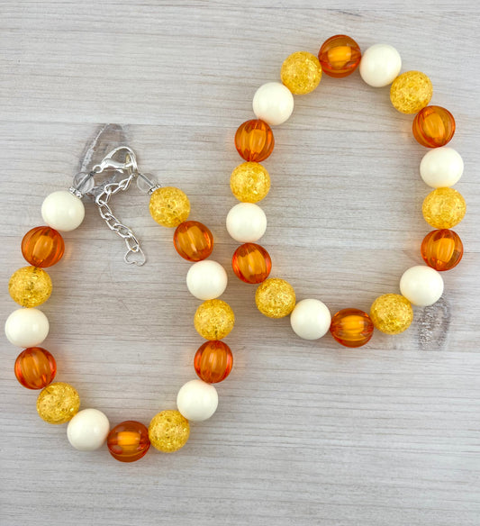CANDY CORN CUTIE DOG NECKLACE