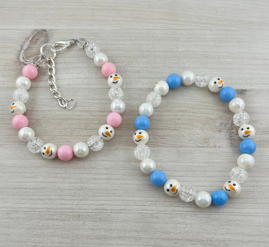 WINTER SNOWMAN MINI DOG NECKLACE