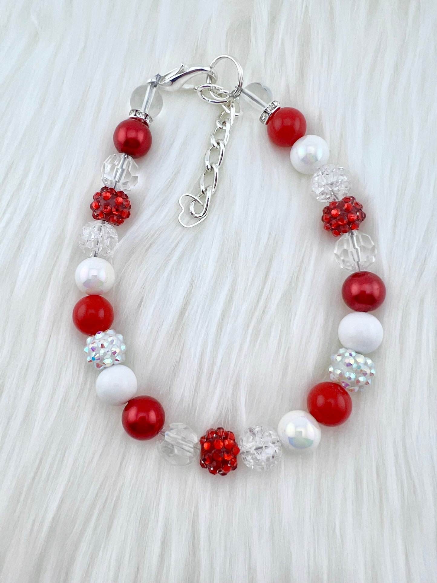 MINI CANDY CANE CUTIE DOG NECKLACE