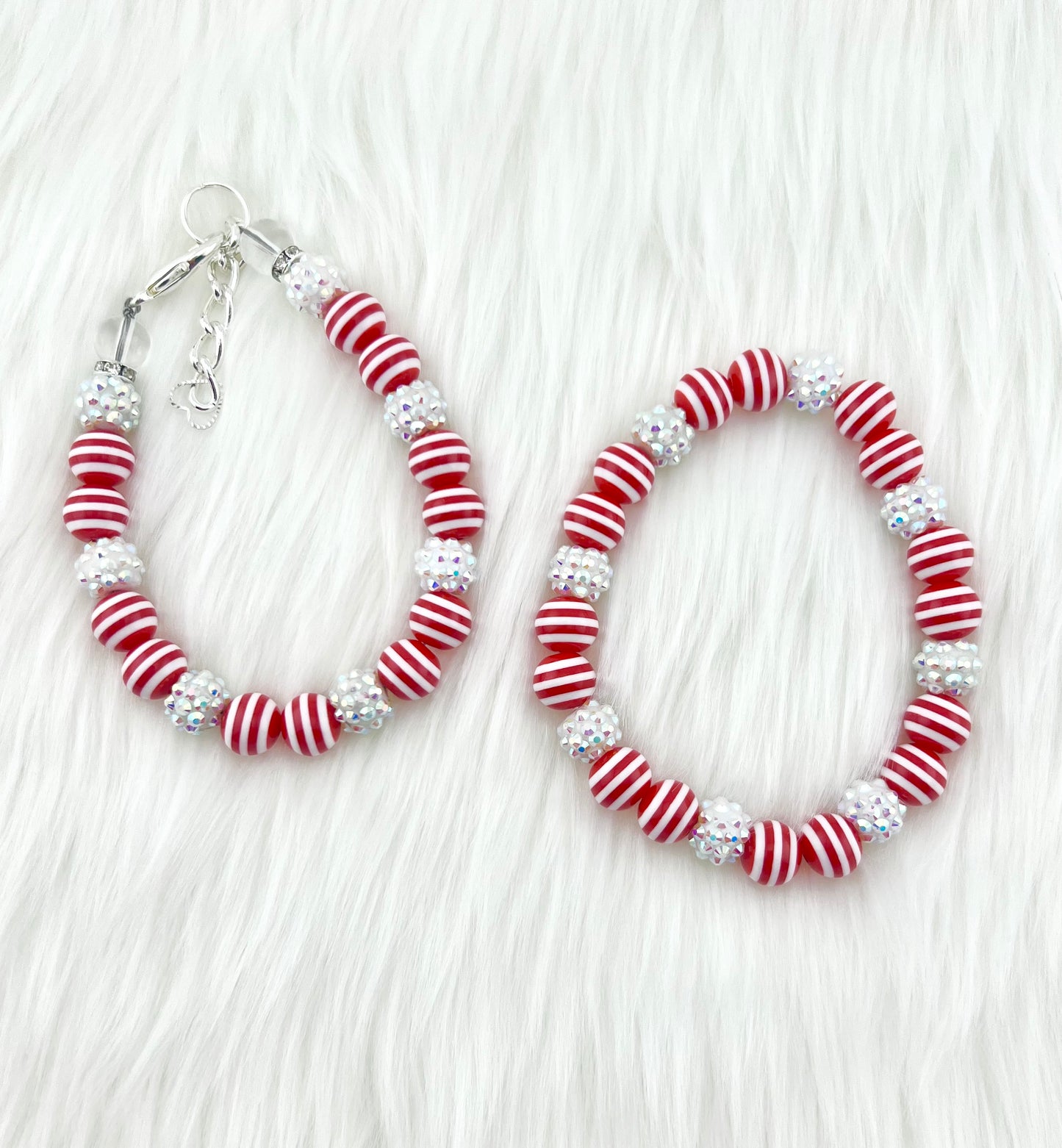 MINI PEPPERMINT CANDY CANE DOG NECKLACE