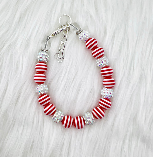 MINI PEPPERMINT CANDY CANE DOG NECKLACE