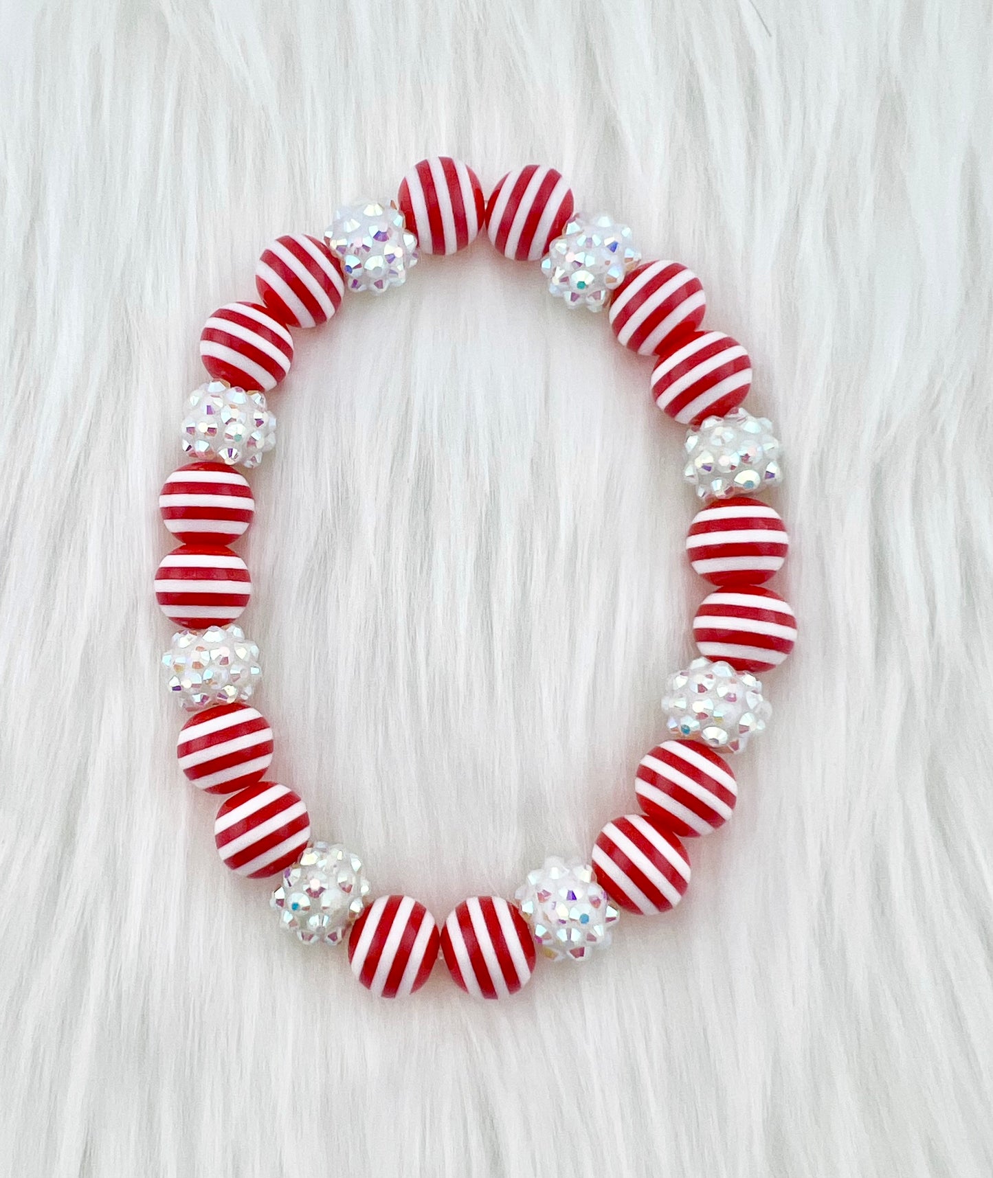 MINI PEPPERMINT CANDY CANE DOG NECKLACE