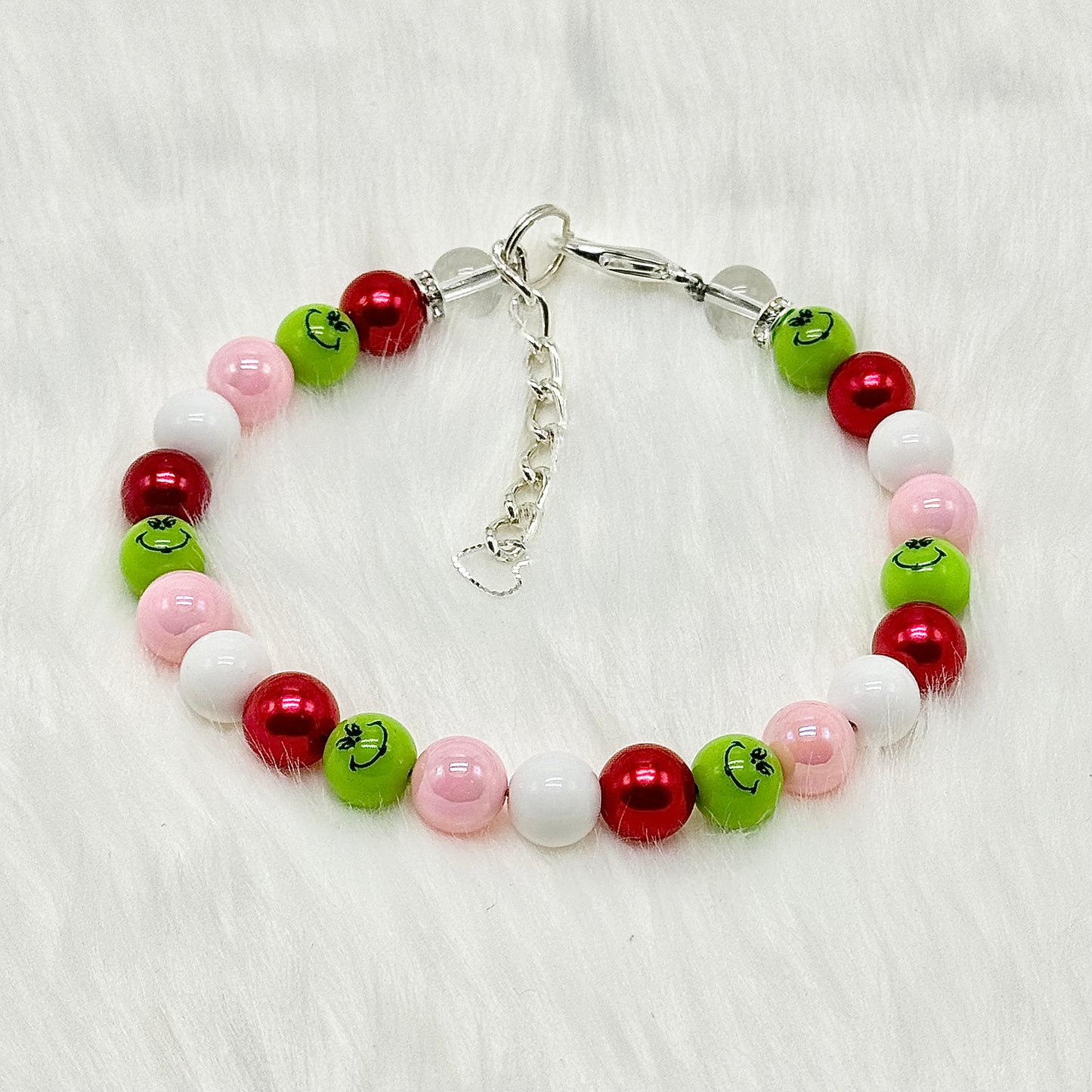 MINI PINK GRINCH DOG NECKLACE