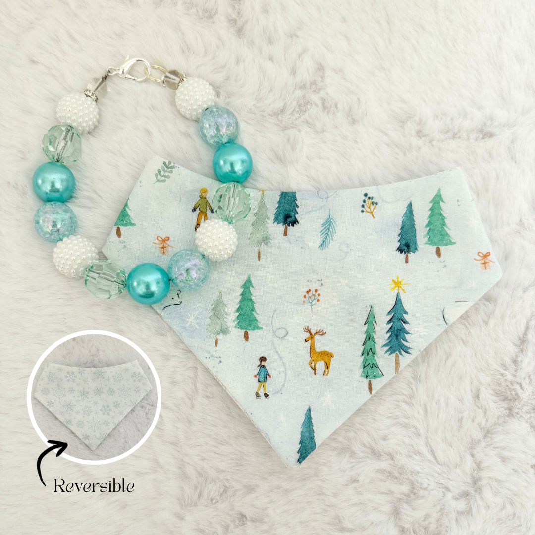 WINTER WONDERLAND NECKLACE & REVERSIBLE BANDANA BUNDLE