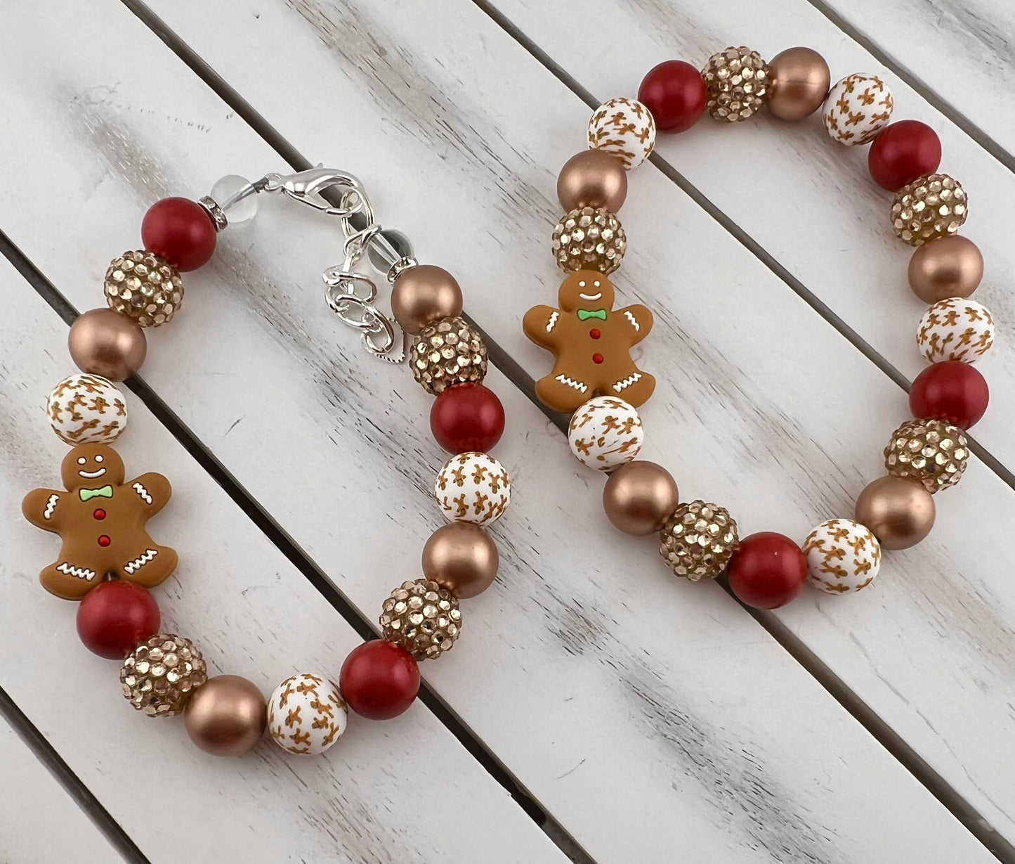 15mm SILICONE GINGERBREAD DOG NECKLACE