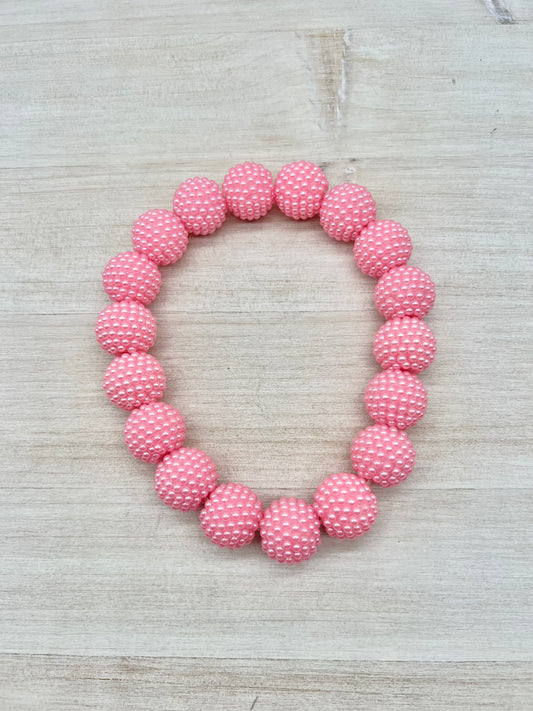 Spring Pink Berry Necklace