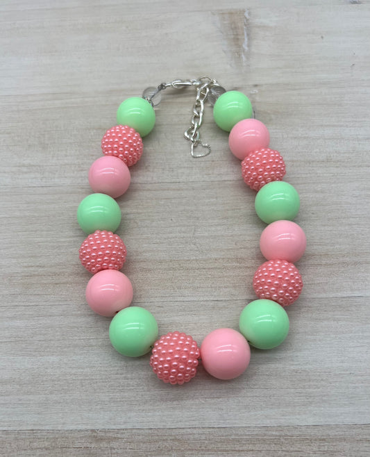 Spring Watermelon Berry Necklace