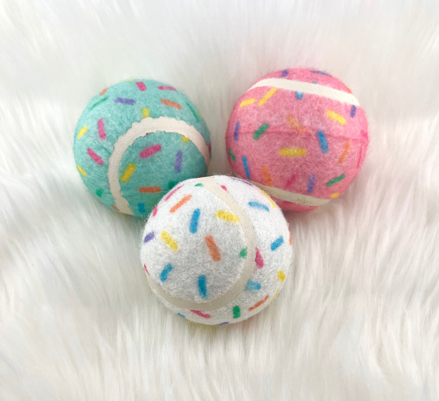 Large Tennis Balls with Sprinkles