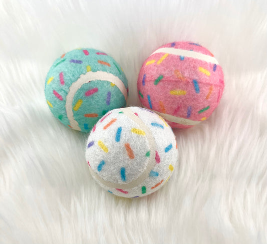 Large Tennis Balls with Sprinkles