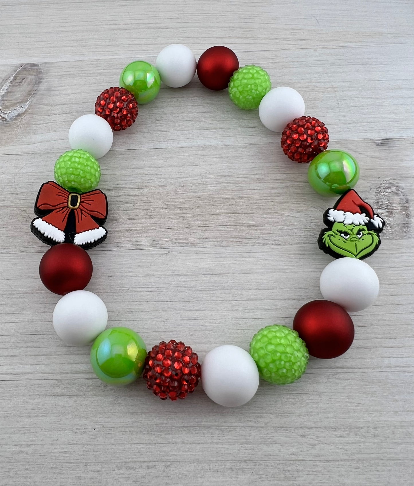 GRINCH & BOW DOG NECKLACE