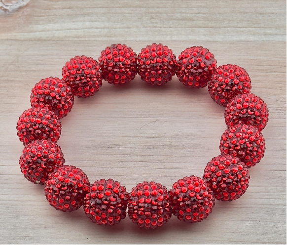 CHRISTMAS RED RHINESTONE DOG NECKLACE