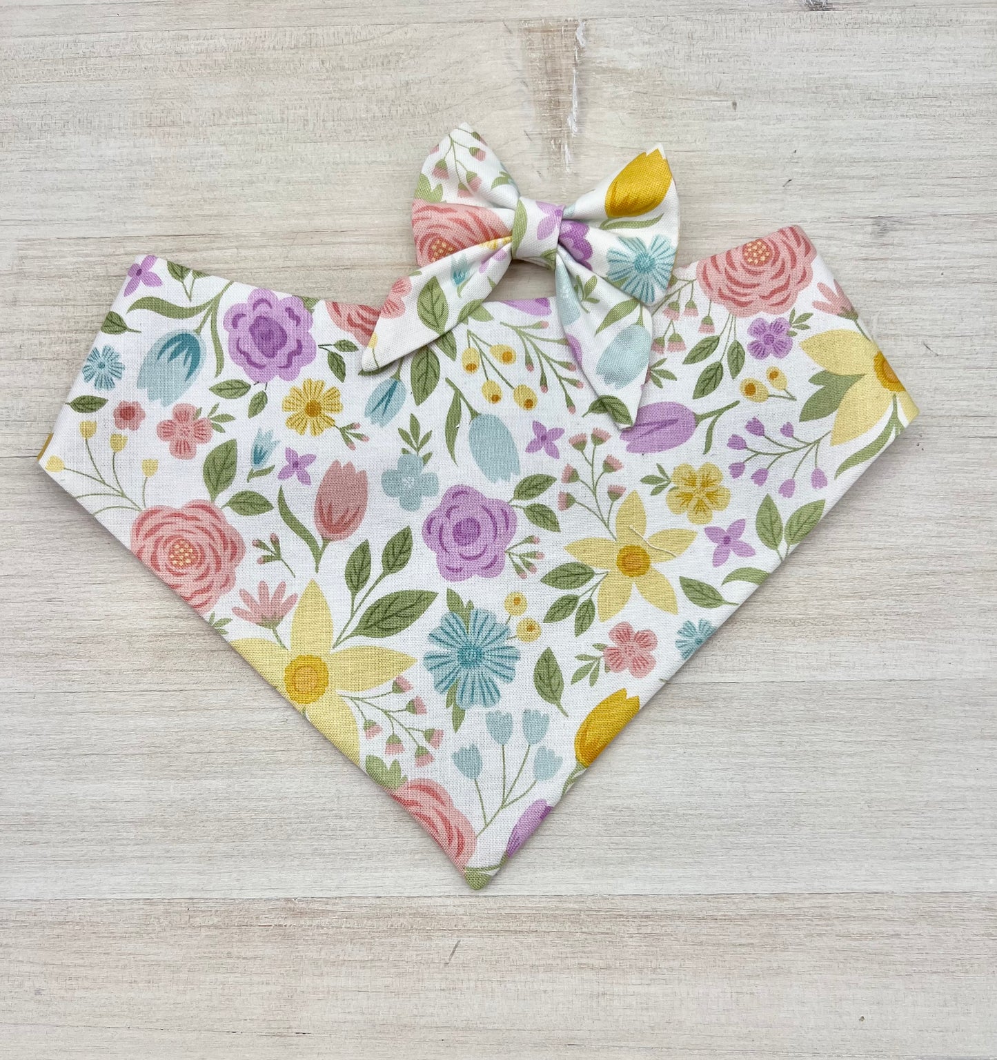 Reversible Spring Bouquet Bandana