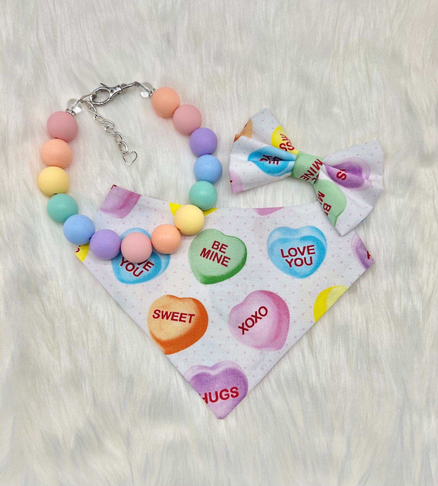 XOXO Valentine's Bandana-Necklace-Bow