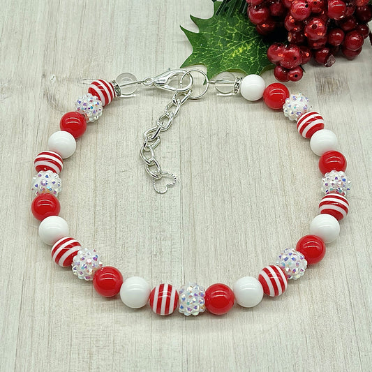 MINI CANDY CANE 12MM NECKLACE